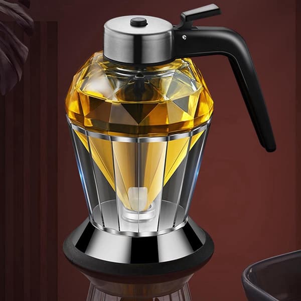 Klämflaska för kryddor i glas, 200 ml, multifunktionell oljedispenser/honungsburk