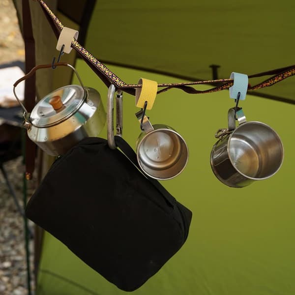 S-krokar i läder, 10-pack, multifunktionella för kök, badrum, garderob, camping, brun.