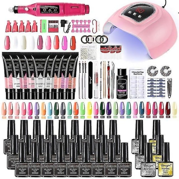 Set med Nageltork Manikyrset Naglar Polygel Poli