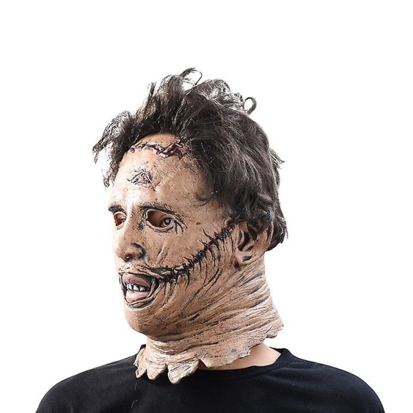 Halloween Texas Chainsaw Massacre Mask Läderansikte Dödskalle Mask Cosplay Party
