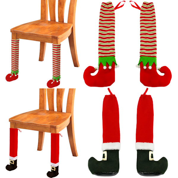 4 Julklappspåsar Jultomte Omslag Julartiklar Juldekorationer 42 x 12cm