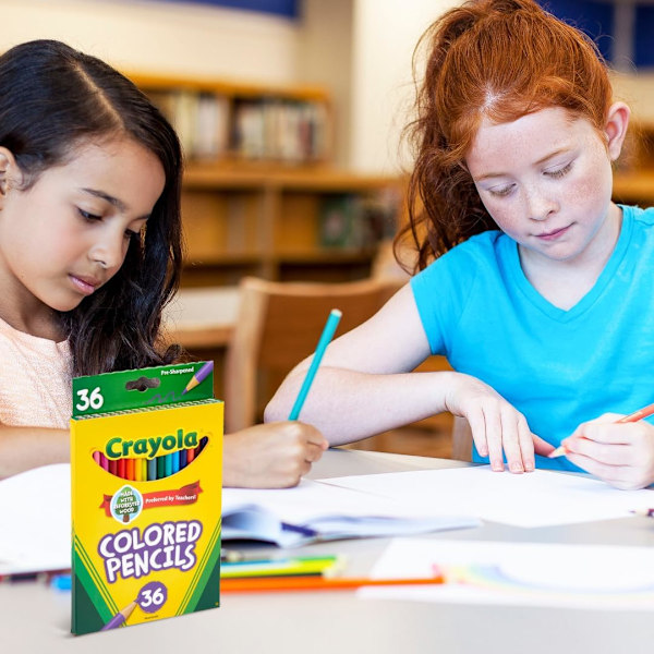 Crayola Kritor (36-pack), Kritor för barn, Konstmaterial, Perfekt för målarböcker, Kritor för klassrummet, Skolmaterial, 3+