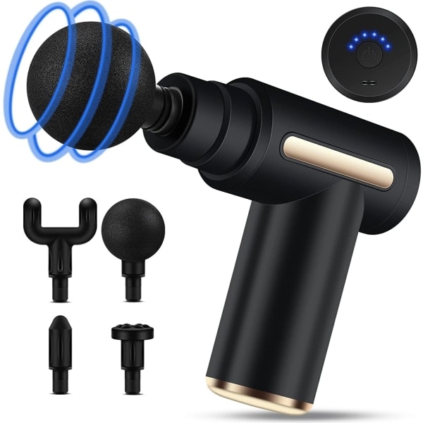 Massagepistol Mini, Muskelmassageapparat Portabel 35DB Ultra Tyst med