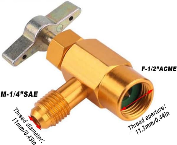 R134A Luftkonditioneringskylmedelsreglerventiladapter