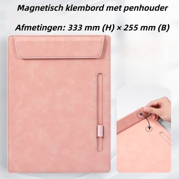 A4 mötesmapp i konstläder, rosa