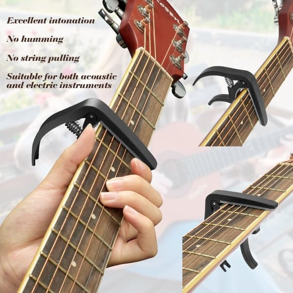 Gitarr Capo, Capo lämplig för Klassisk Gitarr Ukulele Mandolin och Banjo, Akustisk Elektrisk Snabbytande Capo