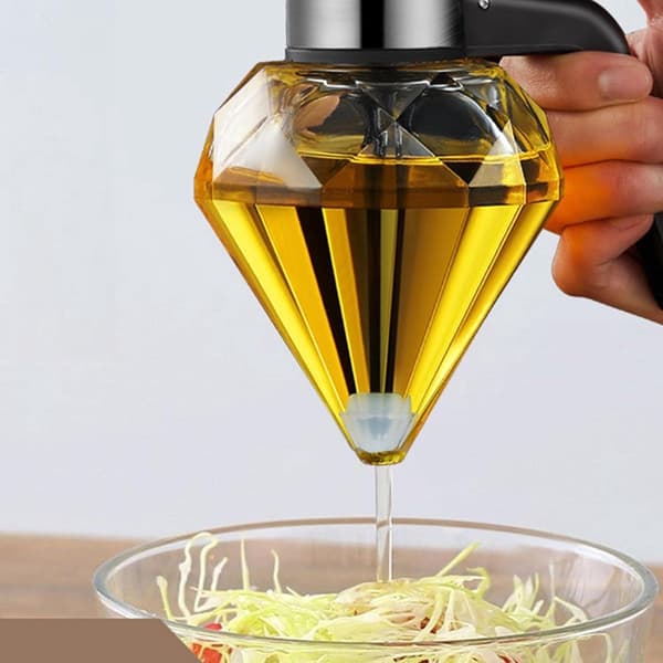Klämflaska för kryddor i glas, 200 ml, multifunktionell oljedispenser/honungsburk
