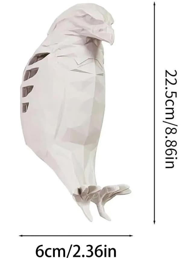 Eagle 3D LED Vägglampa, Sovrum Hall Bar Dekorativ Nattlampa, Vit