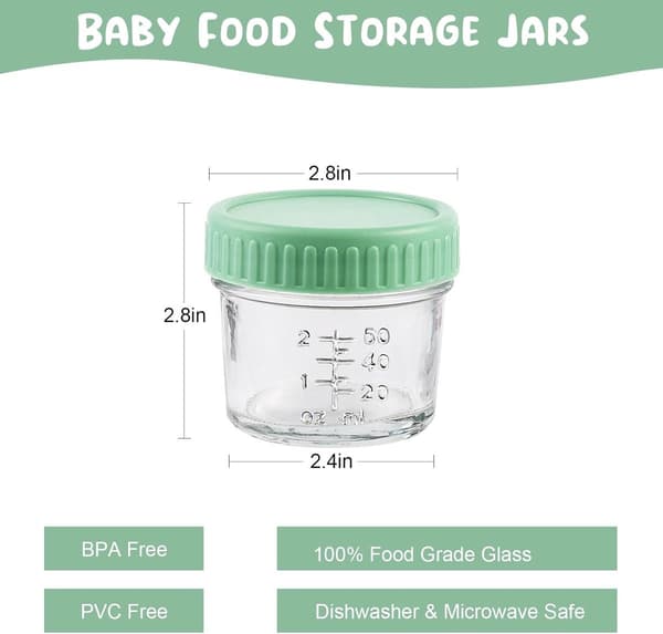 120 ml Förvaringsburkar i Glas - 6 Burkar, Förseglade Glasburkar