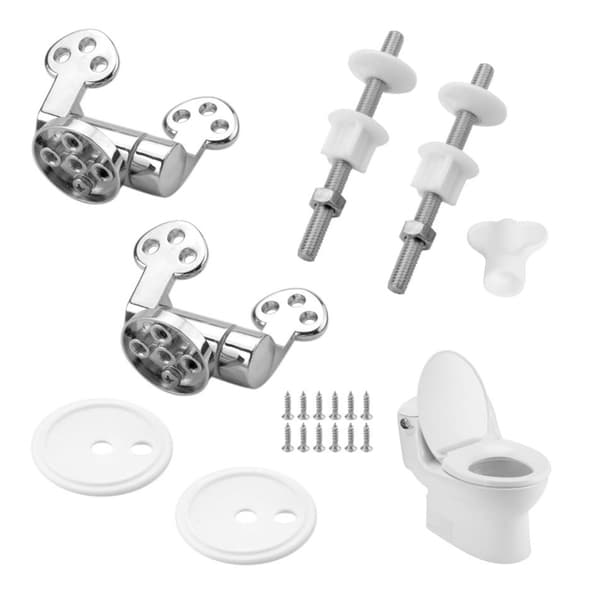 Toalettsitsersättning, badrumstillbehör, mjukstängningsmekanism, zinklegering, silver