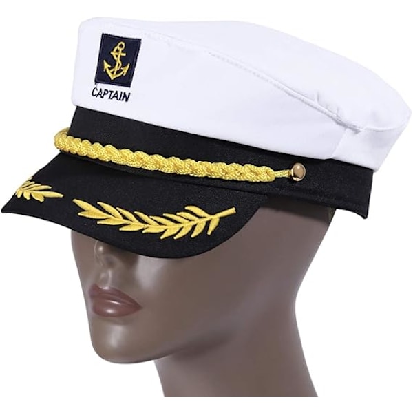 Yachtkapten Hatt för Vuxna Skepp Sjömanshatt Amiral Hatt för Män Kvinnor Barn