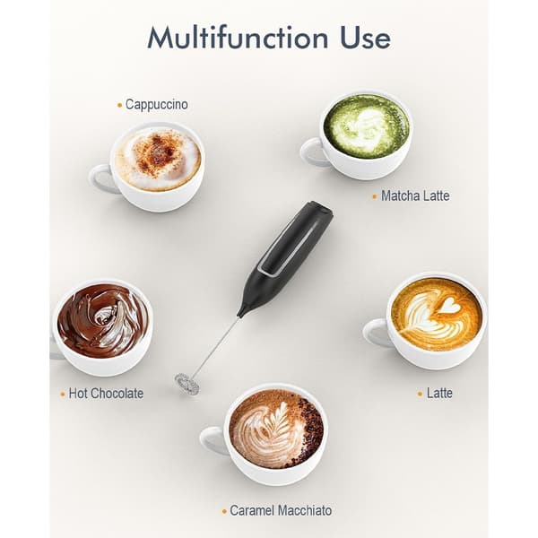 Elektrisk mjölkskummare - rostfri mixer för kaffe, latte, etc.
