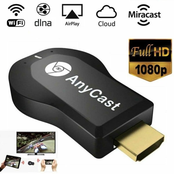4K AnyCast M2 Plus WiFi Display Dongle HDMI Mediaspelare