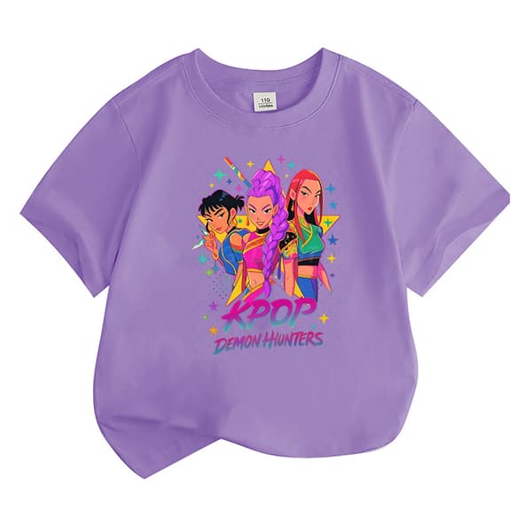 K-pop Devil Hunter T-shirt, lila, 130cm