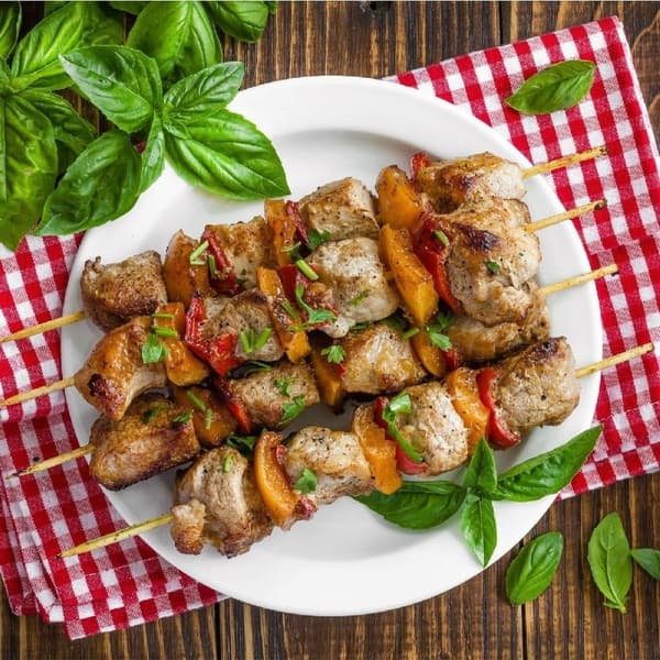 Trä Kebab, Grill, Frukt, Grönsaker, Bambuspett - 100 st - 25 cm