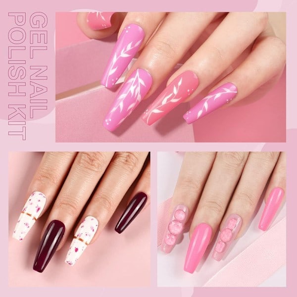 Gel nagellack set startkit med lampa 36W UV / LED, 20 färger Nagelset Gel naglar Startkit