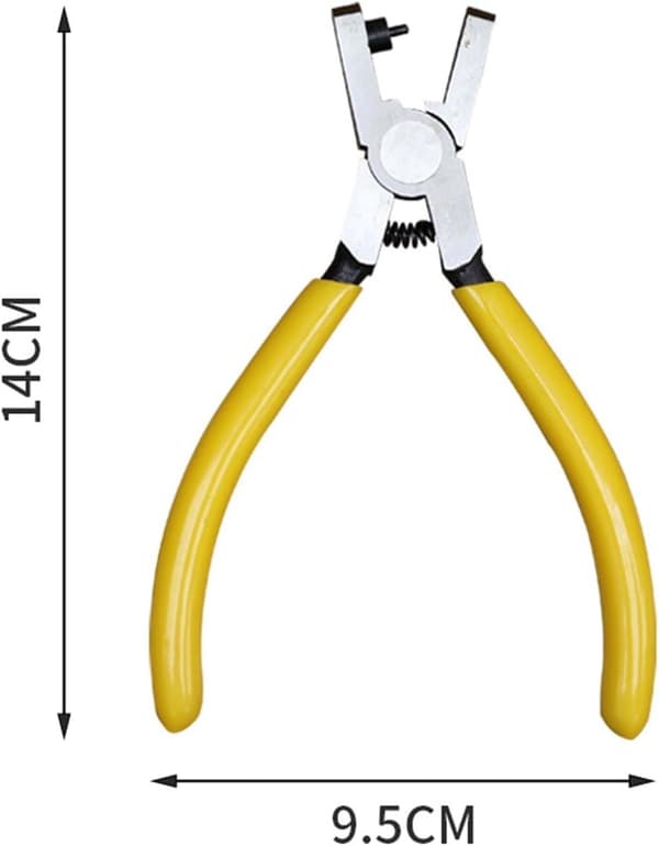 Läderremperforator, DIY läderrem choker skor, 16,5 cm, gul