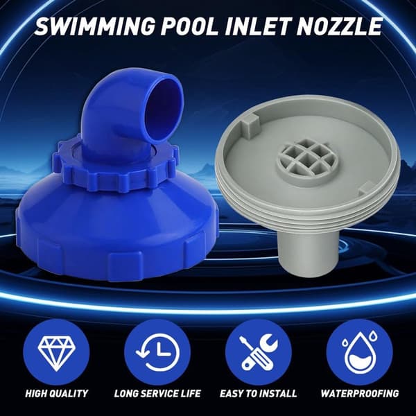 360° roterande poolinloppsventil, Ø32mm, kompatibel med Intex Bestway, Modell 2