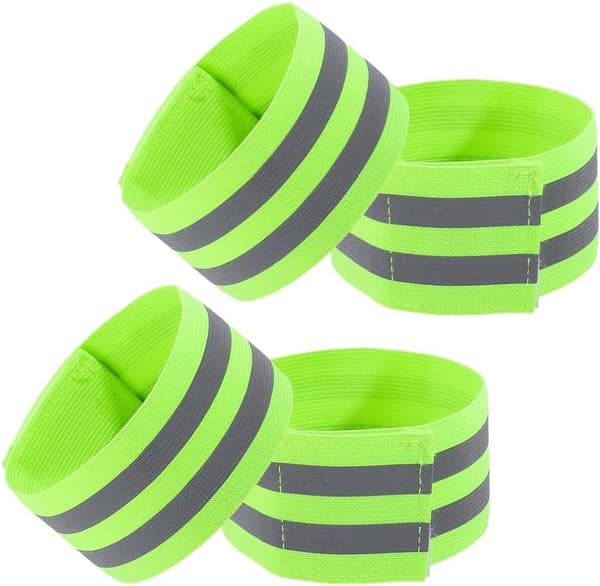 Allecto Plus - Reflexarmband för hög synlighet i mörkret - Set om 4 stycken