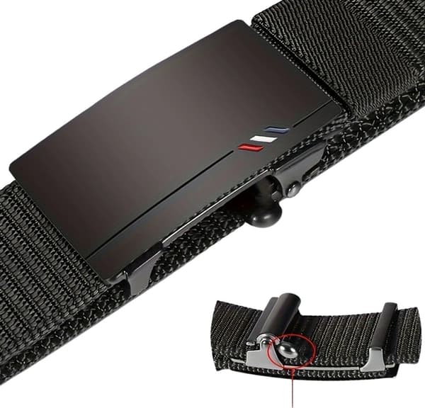 Riem - Herrbälte - Canvasbälte - Automatiskt spänne - 120 cm - Herrbälte utan hål