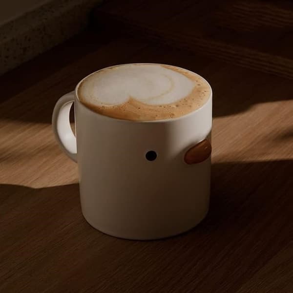 Söt keramikmugg - kaffekopp - kycklingkopp - cappuccinomugg - bästa presenten till vänner (410 ml)