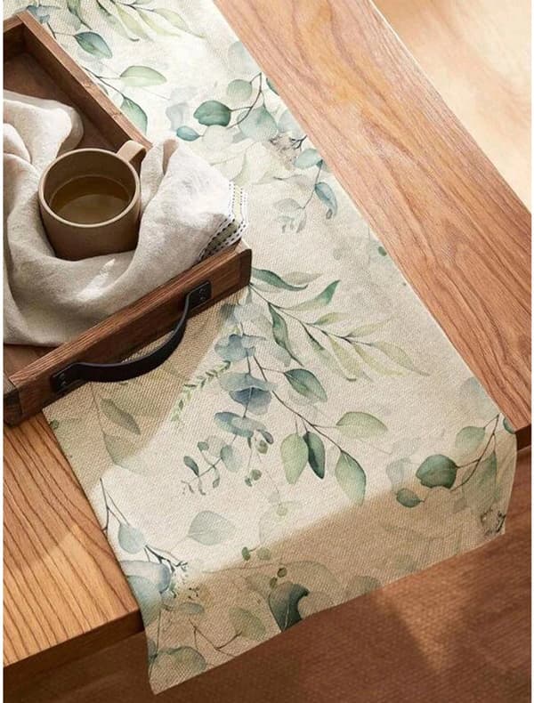 Rektangulär bordslöpare, 33x183 cm, Khaki, Matsal/Kök