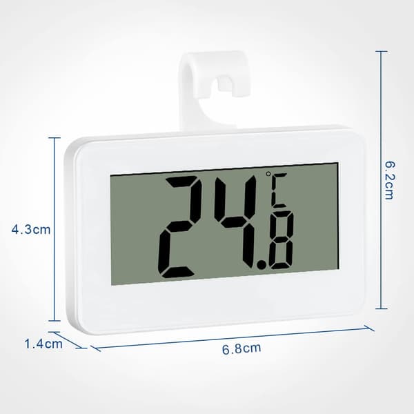 Kylskåpstermometer - Tvådelad digital temperaturkontrollerad kylskåpstermometer med LCD-display för inom- och utomhusbruk