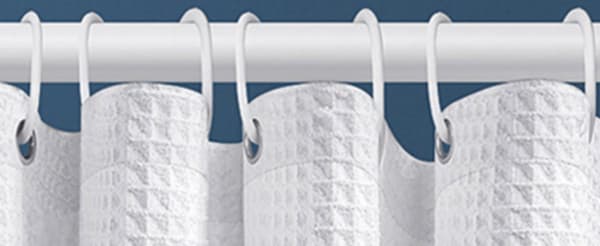 90x180CM - Grå - Med 6-delade plastkrokar - För badrum och toalett - Mögelresistent - Polyesterfiber - Kubdesign - Duschdraperi