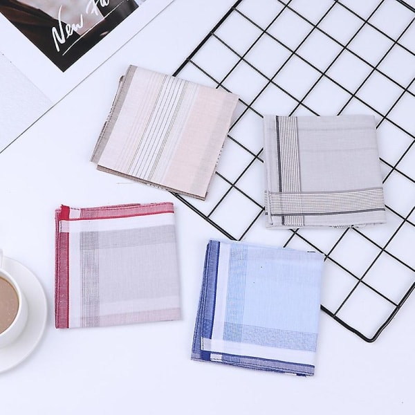 12-pack Nä handkerchiefs för män, 100% bomull