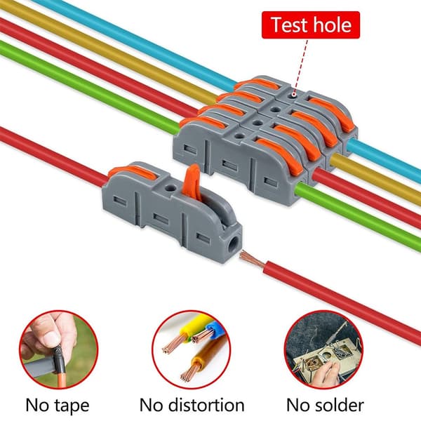 Snabb elektrisk kontakt - 40 modulära kopplingsplintar med spakar
