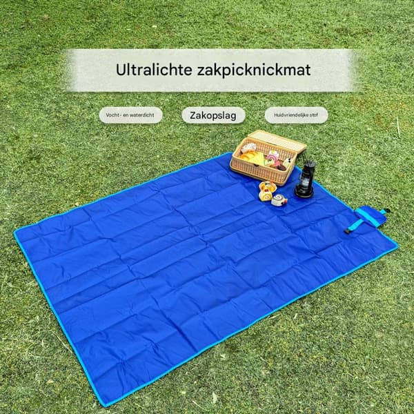 Sandtät strandpicknickfilt, 200×210cm, utomhus musikfestival camping, blå