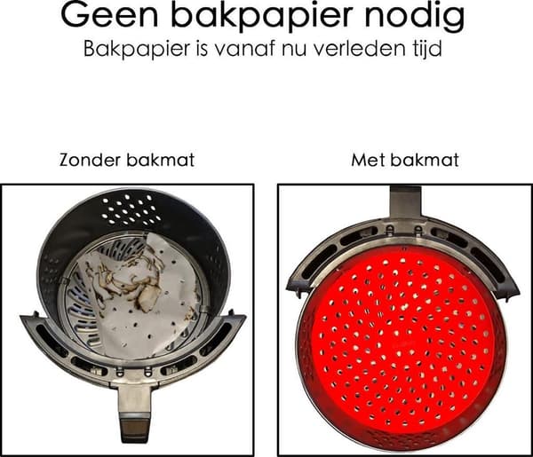 Universell Airfryer Liner - Airfryer Tillbehör - 2 Stycken - Diskmaskinssäker