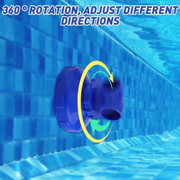 360° roterande poolinloppsventil, Ø32mm, kompatibel med Intex Bestway, Modell 1