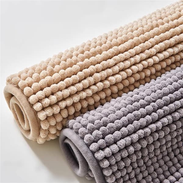 Absorberande och halkfri badrumsmatta, 50×80cm, för badrumsbruk, dimblå.