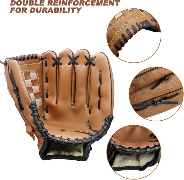 Basebollhandske - Softbollhandske - 12,5 tum - Vänster hand - Brun