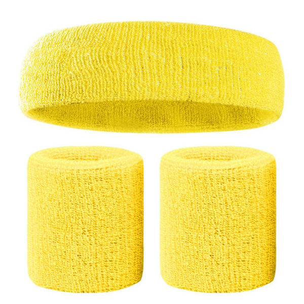 Svettbandsset Färgglada Hårband Armband Elastiskt Atletiskt Svettabsorberande Svettbandsset För