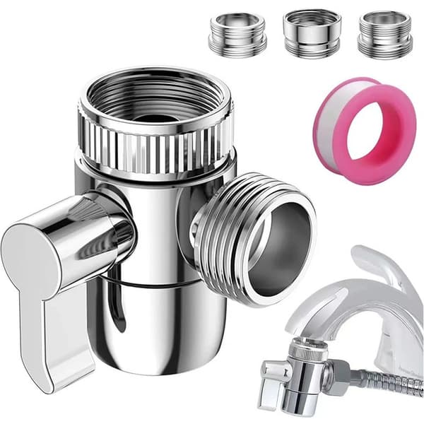 Trevägsomkopplare - G1/2 M22 X M24 duschadapter trevägsomvandlingsventil