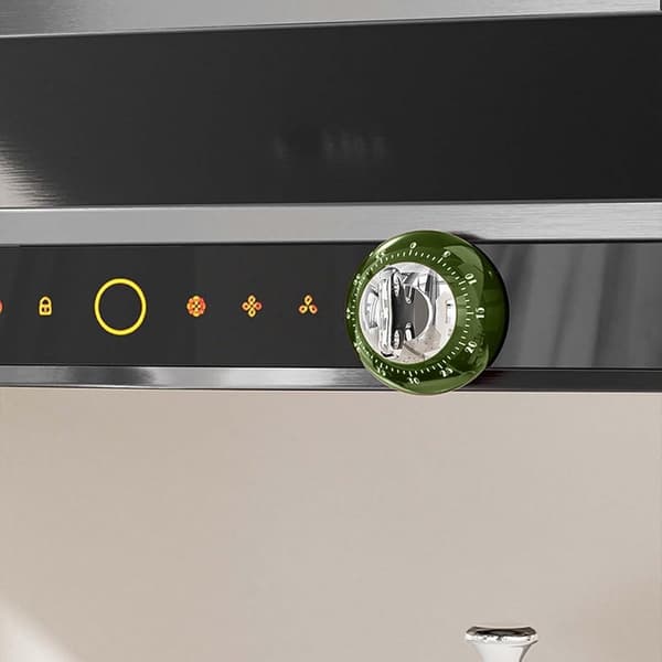 Köksklocka - Mekanisk Timer 60 Minuter - Matlagningstimer - Magnetisk Baksida - Högt Larm - Rostfritt Stål - Timer - Grönsaker