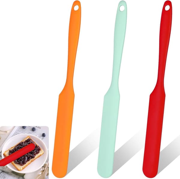 3-delars set - Silikonspatel - Pannkaksspatel - Skrapa - 24 cm