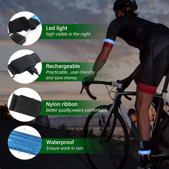 USB Uppladdningsbart LED Armband - Reflexband för Säkerhet 2-pack - Perfekt för Löpning & Utomhussporter - Flerfärgsdisplay - Justerbart