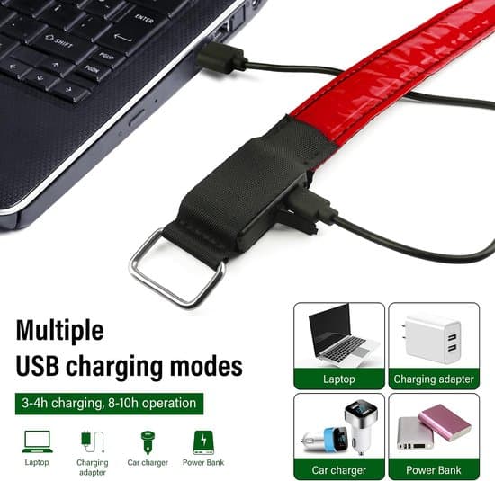 USB Uppladdningsbart LED Armband - Reflexband för Säkerhet 2-pack - Perfekt för Löpning & Utomhussporter - Flerfärgsdisplay - Justerbart