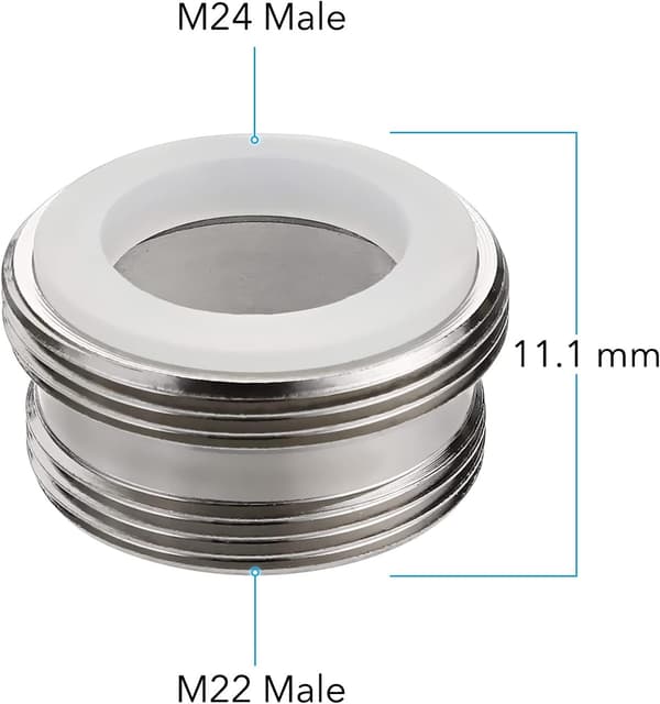 Trevägsomkopplare - G1/2 M22 X M24 duschadapter trevägsomvandlingsventil