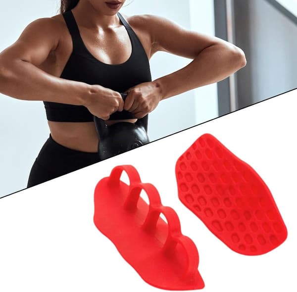 Träningshandskydd för tyngdlyftning (2 delar), halkfritt för handskydd, lämpligt för hantlar, marklyft och pull-ups, grå.