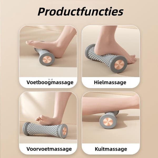 Muskelskumrulle 2-pack, grå, för avslappning av fot- och vadfascia.