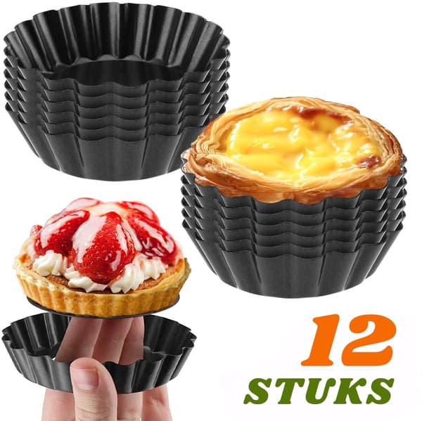 12-pack - Pajform med löstagbar botten - ca 8 cm