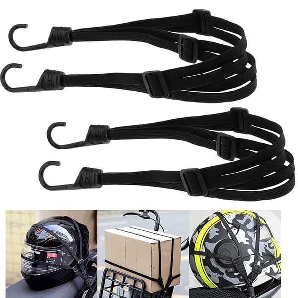 Elastisk snodd 2 bagageremmar med glidande spännen för motorcykel och bagage