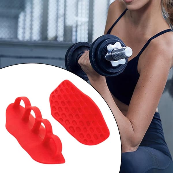 Träningshandskydd för tyngdlyftning (2 delar), halkfritt för handskydd, lämpligt för hantlar, marklyft och pull-ups, grå.