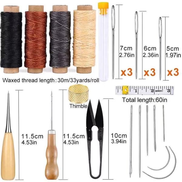 28-delars bindningsverktygsset - Bokbindningsstartkit - DIY handsömnadsverktyg - DIY läderverktygsset