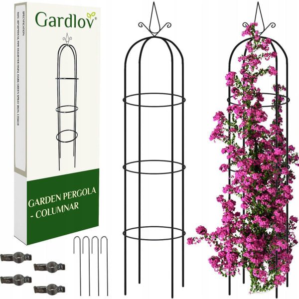 TG Växtstöd Obelisk - 197 cm hög spaljé svart