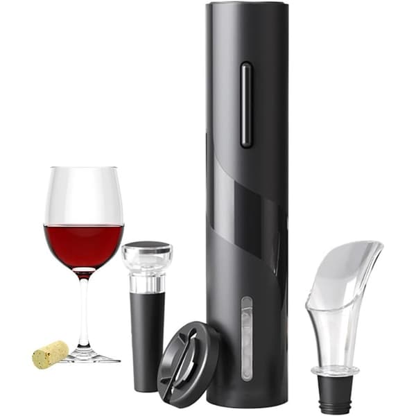 Elektrisk flasköppnare automatisk elektronisk korkskruv (set, batteridriven)